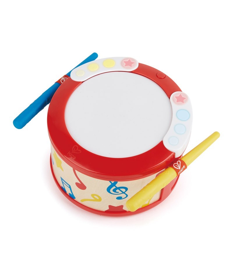 Tambour bébé lumineux intéractif  hape instrument de musique enfant eveil musical e0620 6943478031128