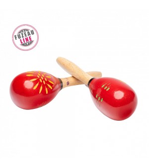 Maracas en bois peint  - grand modèle