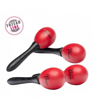 Lot de 2 pares d'ufs sonores maracas rouge et noir