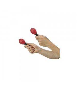 Lot de 20 paires d'ufs sonores maracas rouge et noire Fuzeau