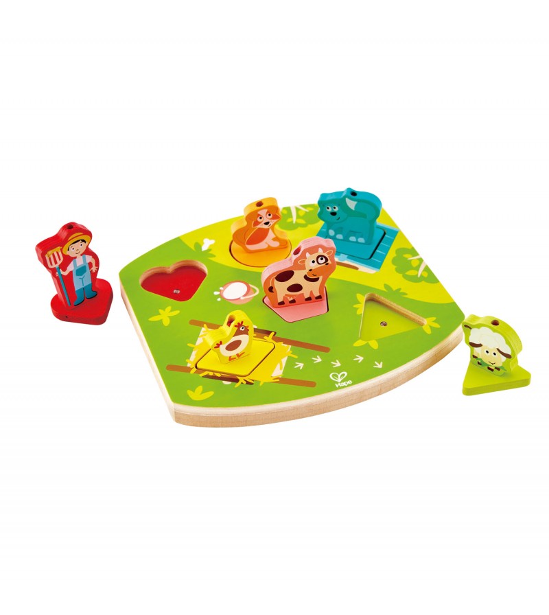 Puzzle en bois Hape Les Bruits de la ferme Hape® jouets éveil