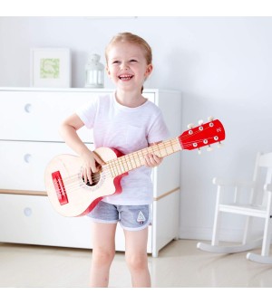 Guitare rouge Hape® jouets éveil musical instument de musique