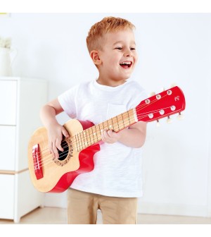 Guitare rouge Hape® jouets éveil musical instument de musique