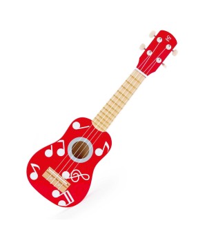 Ukulélé rouge Hape® jouets éveil musical instument de musique