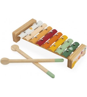 Janod - Set Musical 5 Instruments en Bois Sunshine - Instrument de Musique Enfant - Jouet d'Imitation et d'Ãveil Musical -