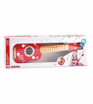 Ukulélé rouge Hape® jouets éveil musical instument de musique