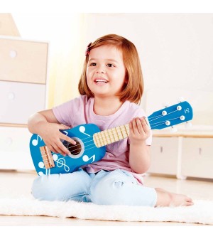 Ukulélé bleu Hape® jouets éveil musical instument de musique