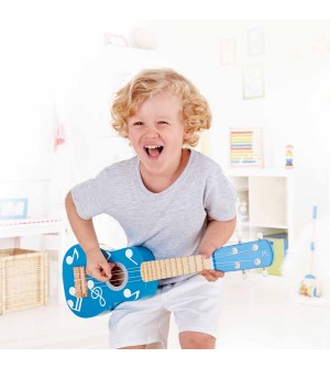 Ukulélé bleu Hape® jouets éveil musical instument de musique