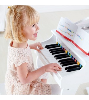 Grand piano deluxe Blanc Hape® jouets éveil musical instument