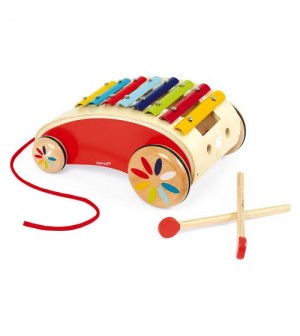 Xylo roller tatoo Rouge Janod jouets éveil musical instument de