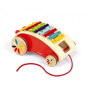 Xylo roller tatoo Rouge Janod jouets éveil musical instument de