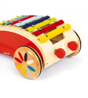 Xylo roller tatoo Rouge Janod jouets éveil musical instument de