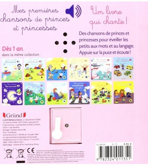 Mes premières chansons de princes et princesses - Livre Sonore