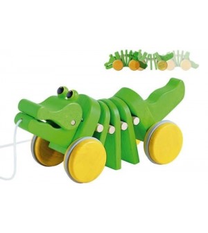 Alligator à tirer  jouets éveil musical instument de musique