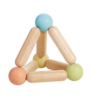 Hochet triangle pastel  jouets éveil musical instument de