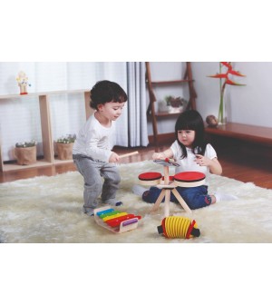 Batterie enfant Plan Toys jouets éveil musical instument de musique