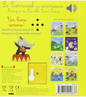 Le carnaval des animaux - Livre Sonore - 6 Airs  jouets éveil