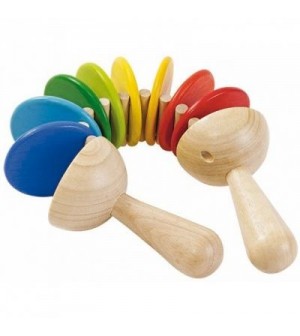 Claquette en bois multicolore  jouets éveil musical instument