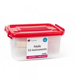 Malle de 16 instruments de musique les percussions Fuzeau pour l'éveil musical de l'enfant la malle