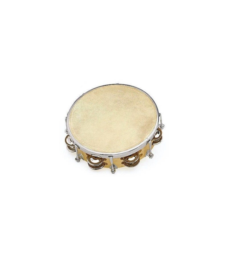 Tambourin peau naturelle 20cm + cymbalettes Fuzeau jouets éveil