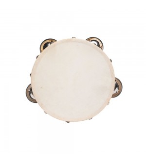 Tambourin peau naturelle 15cm + 8 cymbalettes Fuzeau jouets