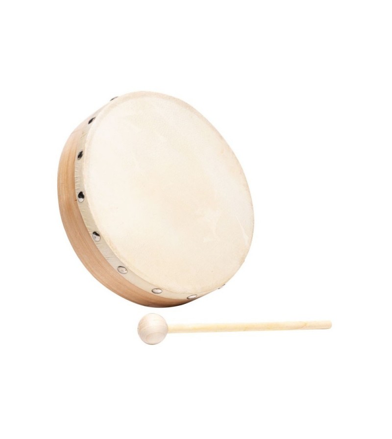 Tambourin peau naturelle 15cm sans cymbalettes Fuzeau jouets