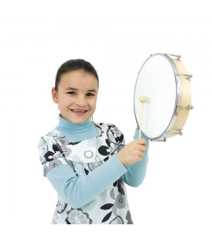 Tambourin peau fibre synthetique 25cm Fuzeau jouets éveil